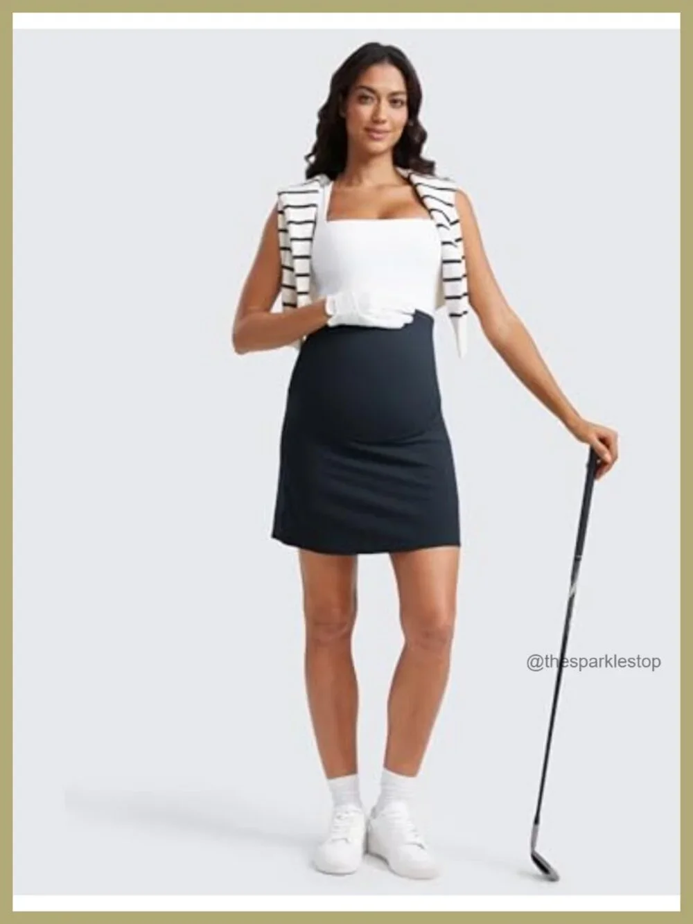Maternity A-Line Golf Skirt with Built-in Shorts and Pockets, Butterluxe High